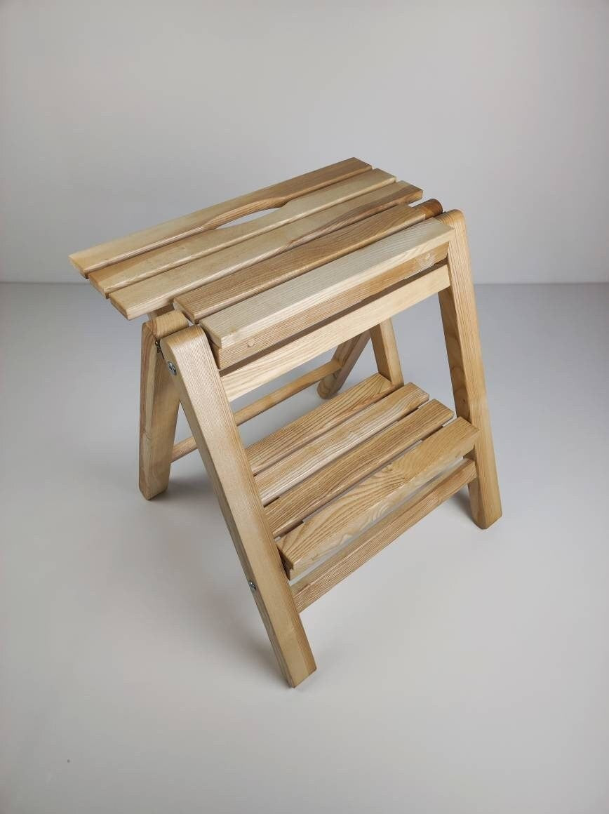 Foldable Woooden Step Stool (2-step Ladder)