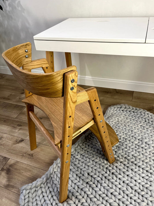 Growing wooden chair for kids