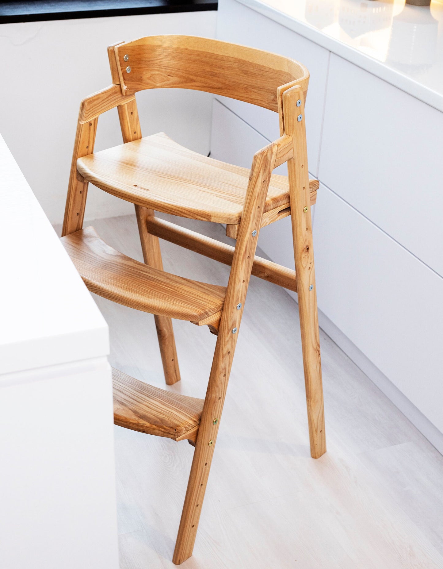 Growing wooden chair for kids XL (for a kitchen island or counter height table) | WOOD COLORS |